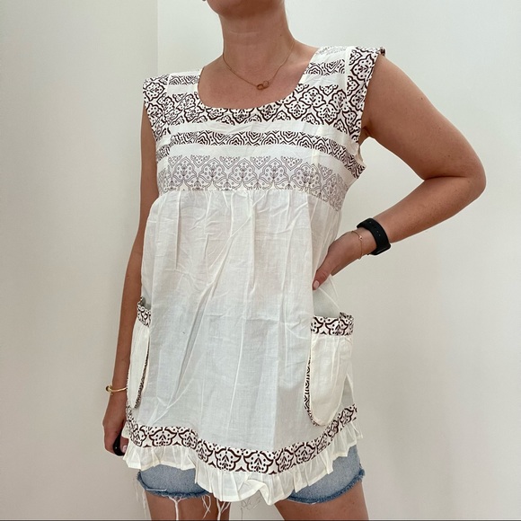 Printed Cotton Blouse with Pockets - Picture 2 of 8